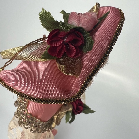 Vintage Kurt S Adler KSA Victorian Porcelain Doll Christmas Ornament Mauve Pink - Picture 10 of 16